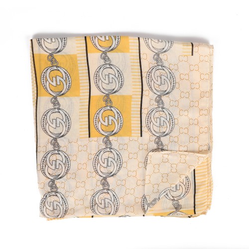 SF1567-YELLOW Fashionable Dress Pattern Scarf