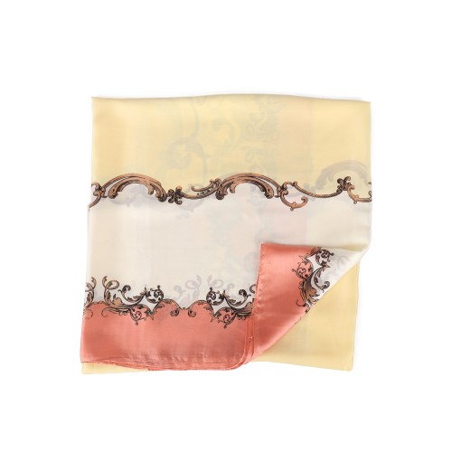 SF1569-ORANGE Ripple Stripe Pattern Scarf