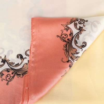 SF1569-ORANGE Ripple Stripe Pattern Scarf