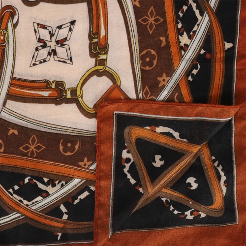 SF1572-COFFEE Classic Luxury Style Scarf