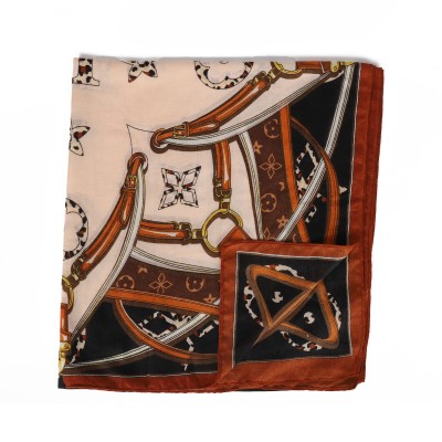 SF1572-COFFEE Classic Luxury Style Scarf