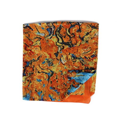 SF1573-YELLOW Landscape Print Scarf
