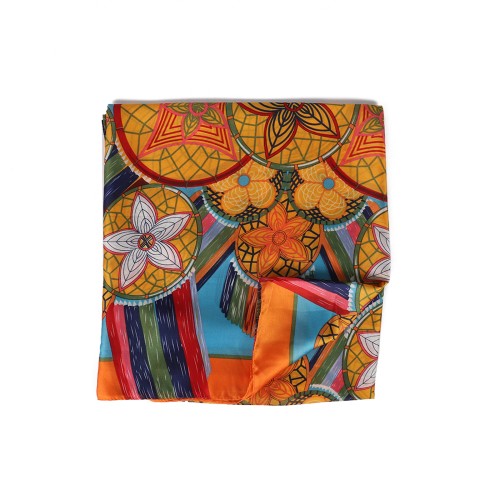 SF1579-ORANGE Gorgeous Flower Print Scarf