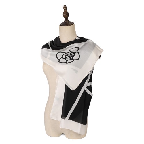 SF1581-BLACK Simple Style Scarf