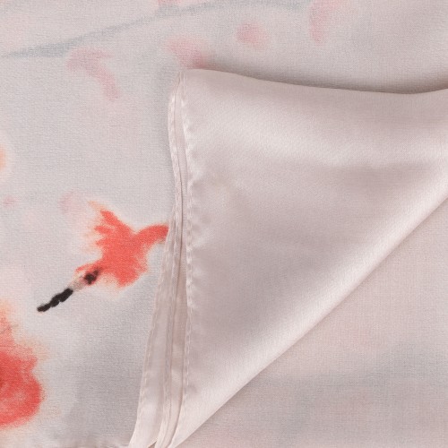 SF1584-GREY Plum Blossom Print Scarf