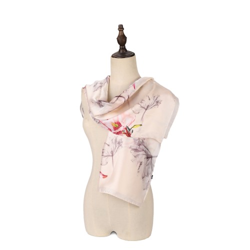 SF1586-BEIGE Floral Pattern Scarf