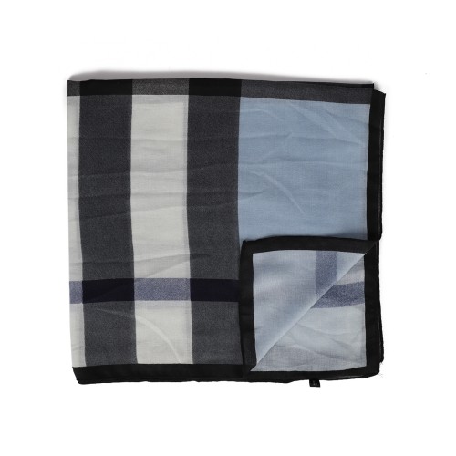 SF1587-BLUE Bold Striped Print Scarf