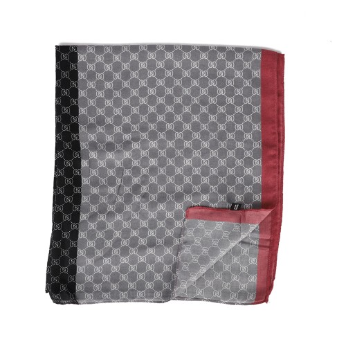SF1589-BLACK Scarves with Dense Patterns