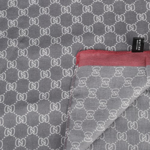 SF1589-BLACK Scarves with Dense Patterns