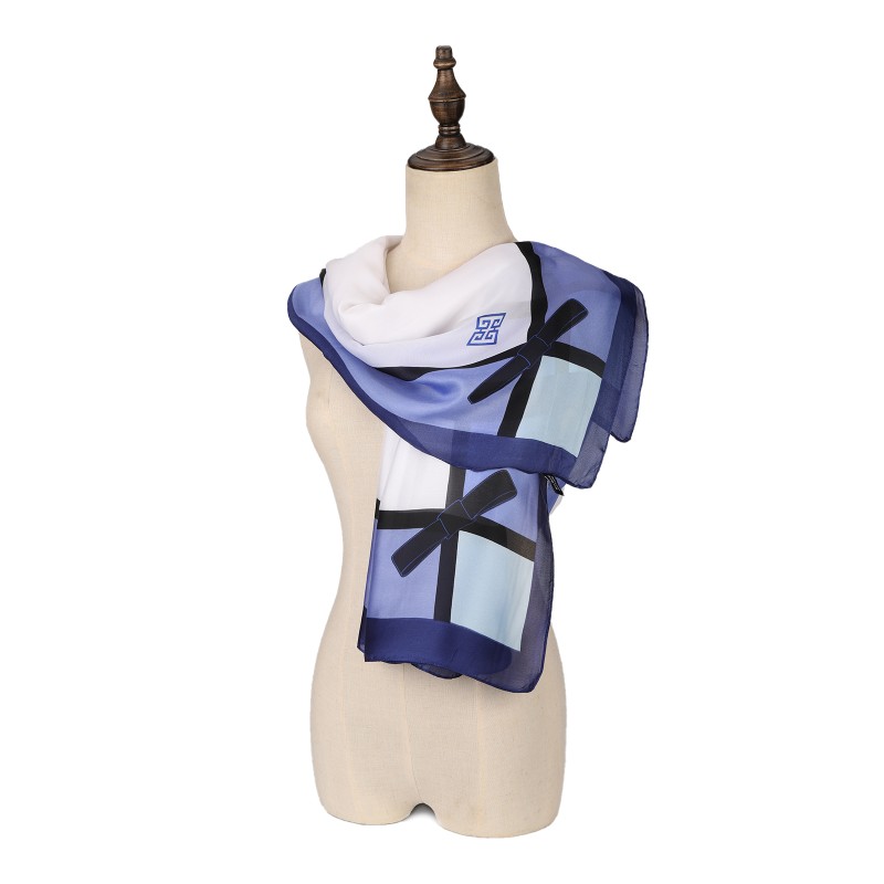 SF1590-BLUE Simple Style Scarf