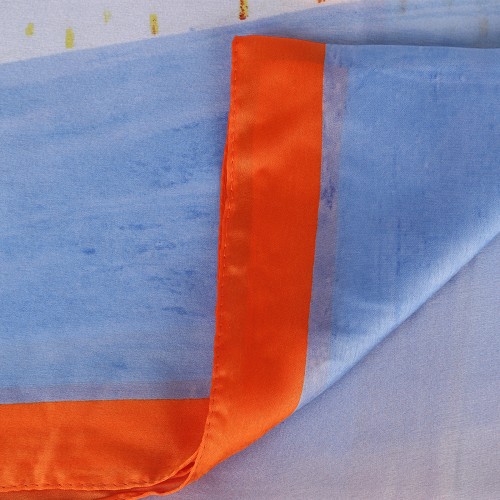 SF1603-BLUE Snow Country Landscape Scarf