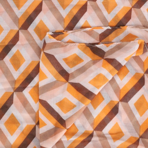 SF1608-ORANGE Dense Diamond Pattern Scarf