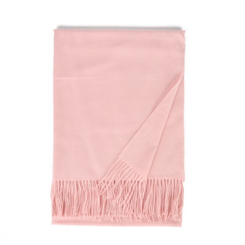 SF3803-PINK Solid Color Warm Cashmere Scarf