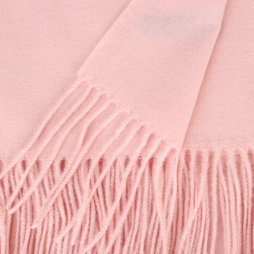 SF3803-PINK Solid Color Warm Cashmere Scarf