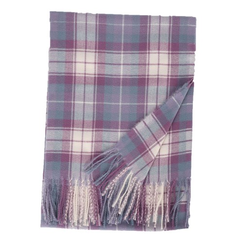 SF1617-PURPLE Striped Warm Cashmere Scarf
