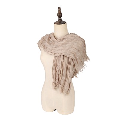 SF1622-KHAKI Luxury Pashmina Scarf