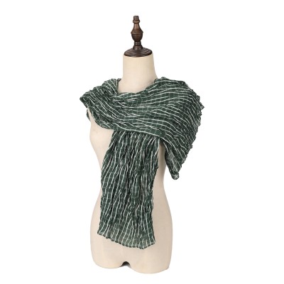 SF1623-GREEN Slim Line Silklike Scarf