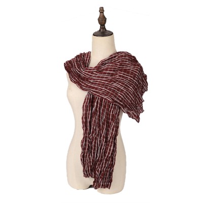 SF1623-RED Slim Line Silklike Scarf
