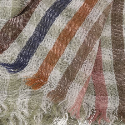 SF1625-GREEN Chequered Printed Scarf