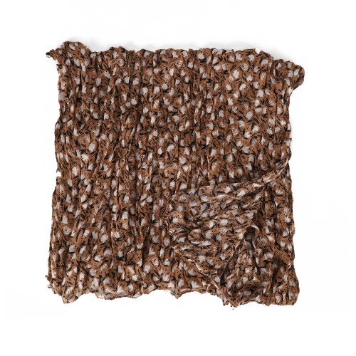 SF1630-KHAKI Dense Floral Pattern Scarf