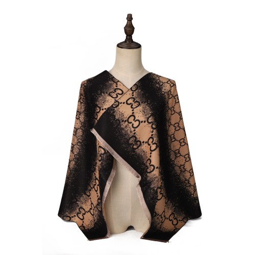 SF1702-BLACK-Women Fashion Winter Scarf