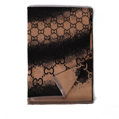 SF1702-BLACK-Women Fashion Winter Scarf