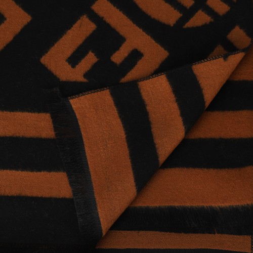SF1703 BROWN-Women Fashion Winter Scarf