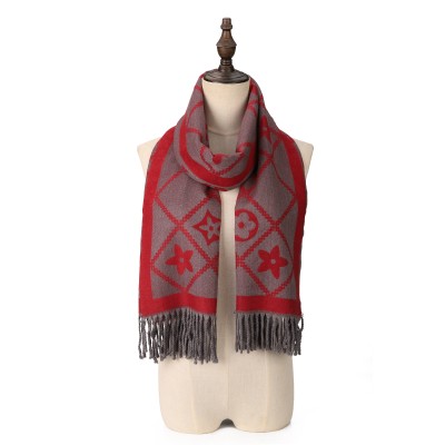 SF1710 RED- Women's Fashion Winter Scarf
