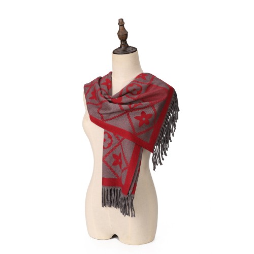 SF1710 RED- Women's Fashion Winter Scarf