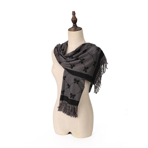 SF1711 BLACK - Women's Fashion Winter Scarf