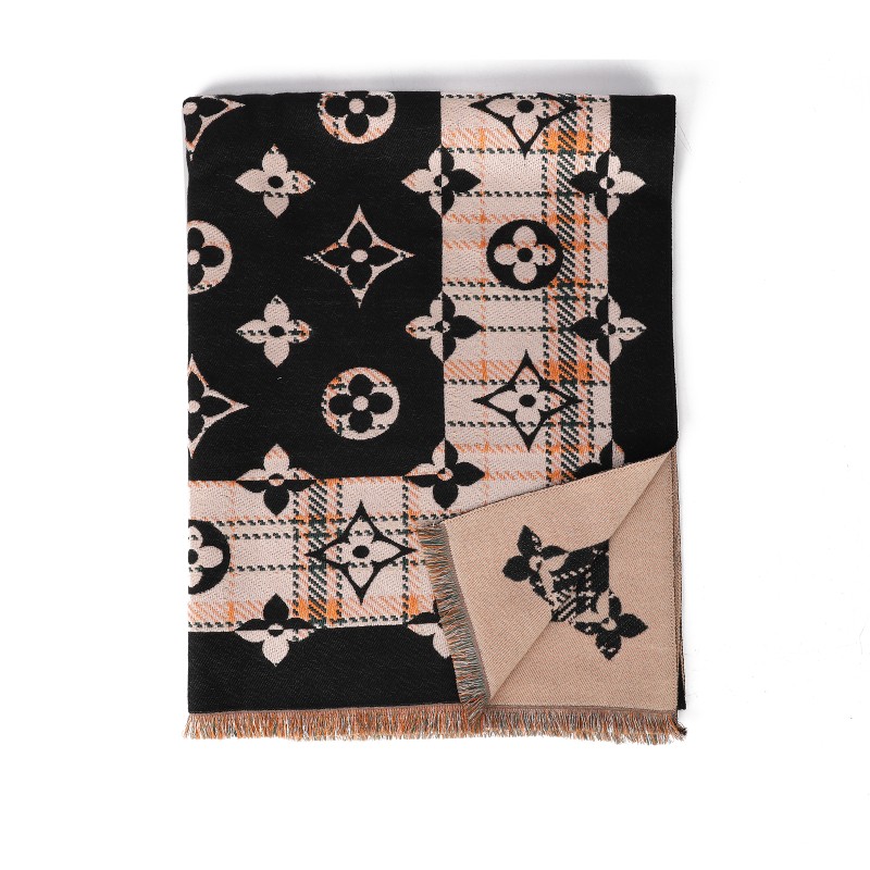 SF1714-BLACK- Women's Fashion Winter Scarf