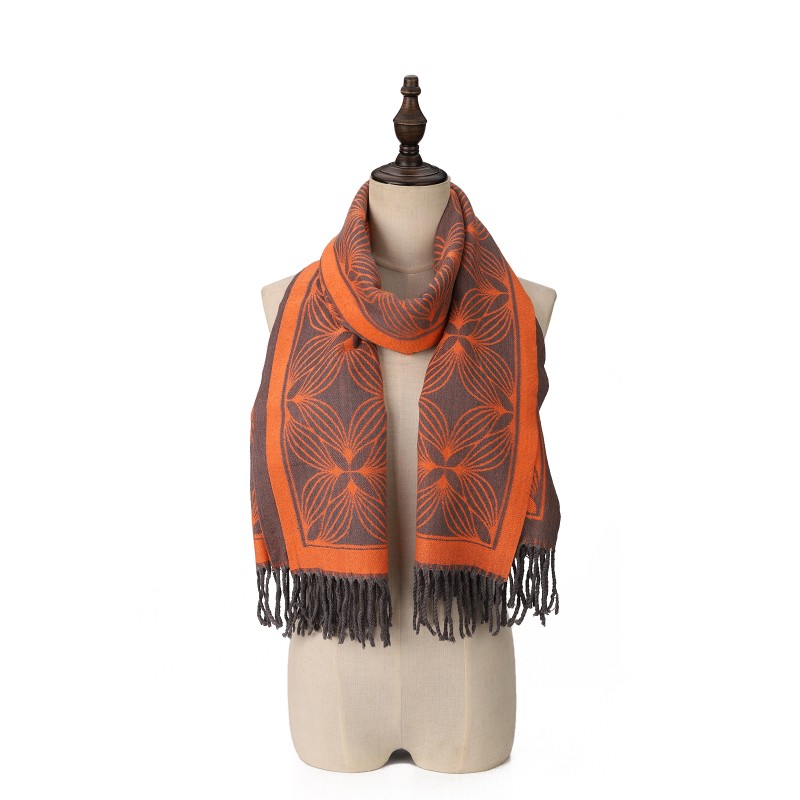 SF1717 ORANGE- Women's Fashion Winter Scarf