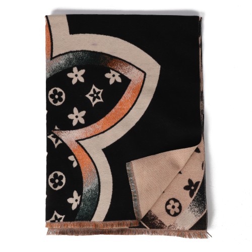 SF1722 BLACK- Women's Fashion Winter Scarf