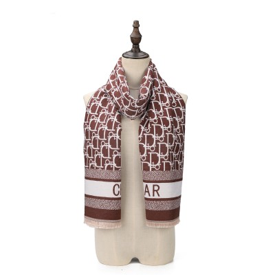 SF1726-BROWN- Women's Fashion Winter Scarf