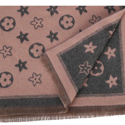 SF1728 GREY-Women Fashion Winter Scarf
