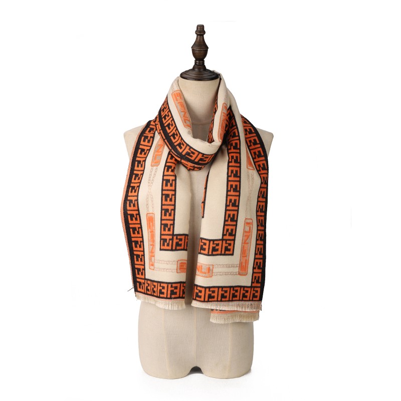 SF1730 ORANGE - Women's Fashion Winter Scarf
