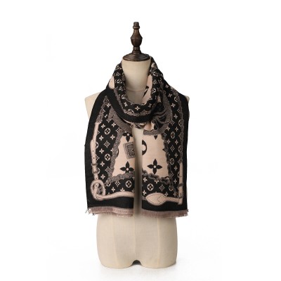 SF1732 BLACK - Women's Fashion Winter Scarf