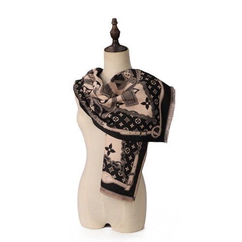 SF1732 BLACK - Women's Fashion Winter Scarf
