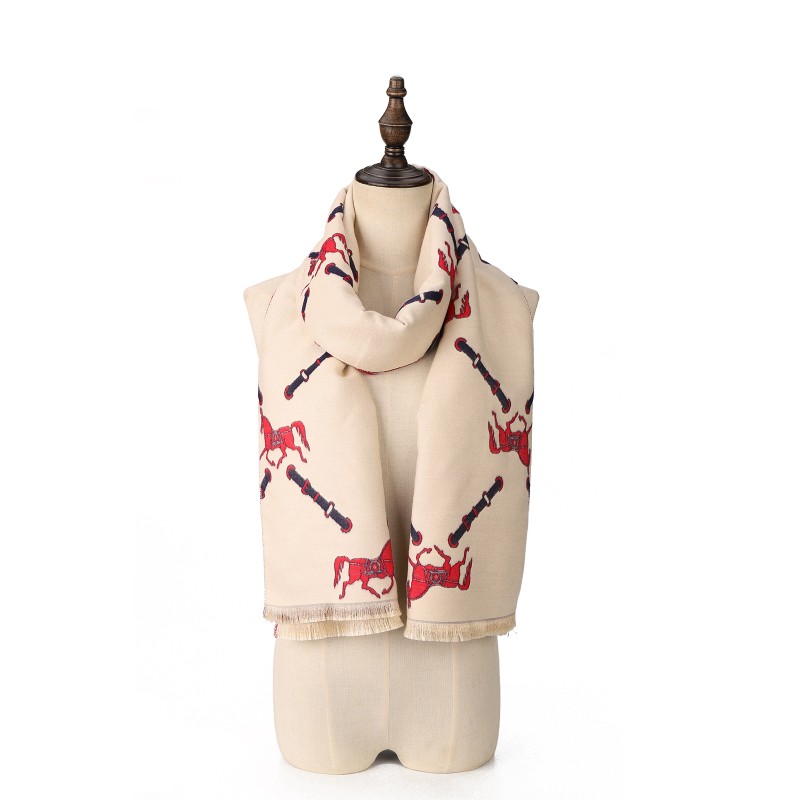 SF1734 RED- Women's Fashion Winter Scarf