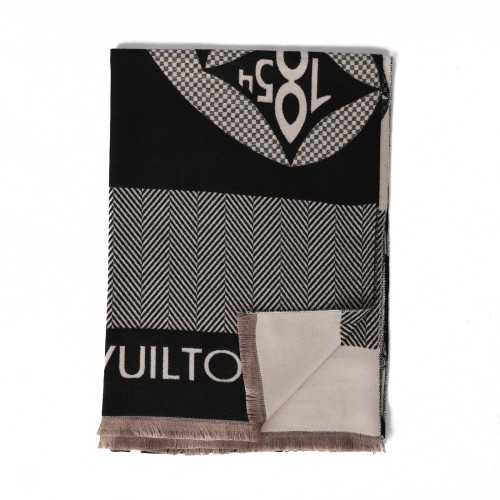 SF1736 BLACK- Women's Fashion Winter Scarf