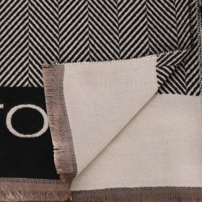 SF1736 BLACK- Women's Fashion Winter Scarf