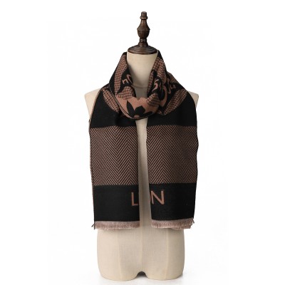 SF1736 BROWN- Women's Fashion Winter Scarf