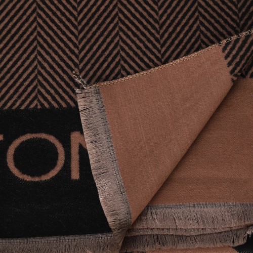 SF1736 BROWN- Women's Fashion Winter Scarf