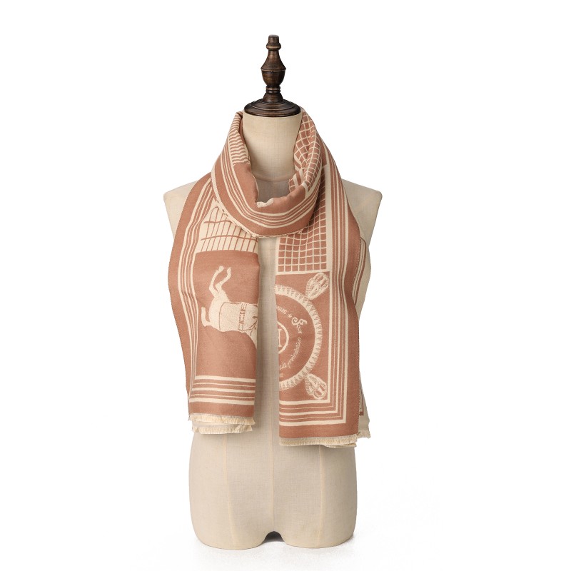 SF1738 KHAKI-Women Fashion Winter Scarf