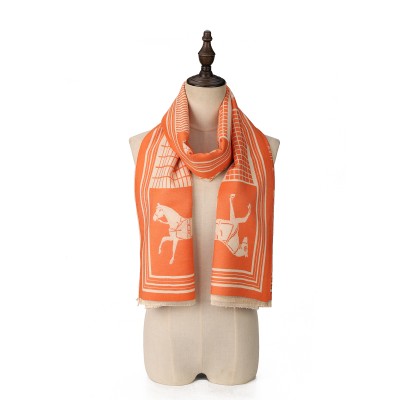SF1738 ORANGE-Women Fashion Winter Scarf