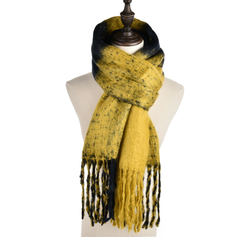 SF965 Yellow - Women Fashion Scarf With Tassels