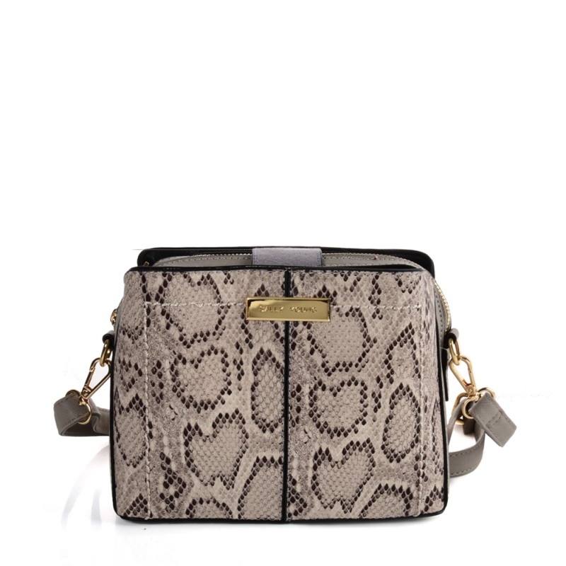 SY2179 APRICOT Simple Solid Color Flash Leather Bag