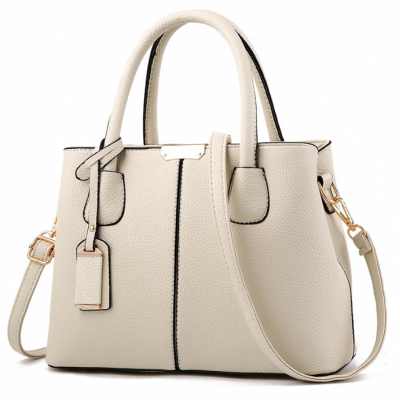 CT44936 BEIGE Chic PU Leather Handbag with Lychee Pattern CT44936 BEIGE Chic PU Leather Handbag with Lychee Pattern